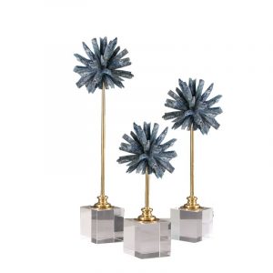 Quả cầu gắn đá pha lê tự nhiên trang trí