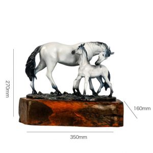 Tượng ngựa mẫu tử phong thủy để bàn làm việc