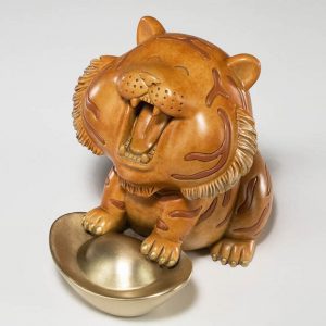 Tượng hổ cát tường bằng đồng đáng yêu