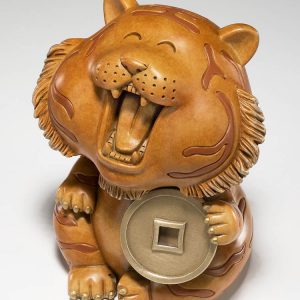 Tượng hổ cát tường bằng đồng đáng yêu