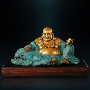 Tượng phật di lặc để bàn bằng đồng mang lại may mắn