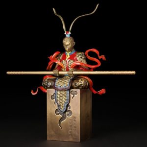 Tượng tôn ngộ không ngồi thiền bằng đồng đẹp