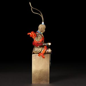 Tượng tôn ngộ không ngồi thiền bằng đồng đẹp