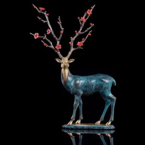 Đôi hươu hoa anh đào bằng đồng cao cấp