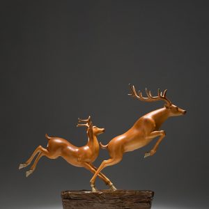 Tượng đôi hươu chạy phong thủy
