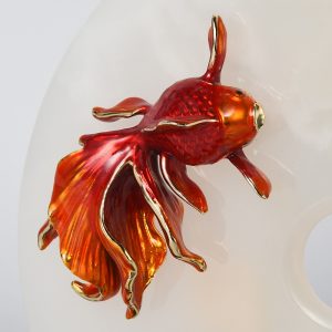 Decor cá ngọc bích bày phòng khách CD973