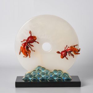 Decor cá ngọc bích bày phòng khách CD973