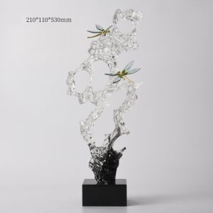 Decor chuồn chuồn trên đá CD976