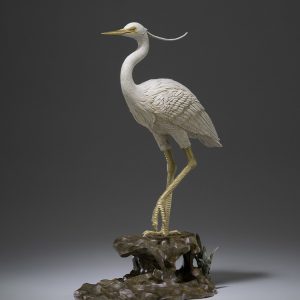 Tượng con cò trắng bằng đồng phong thủy CD967