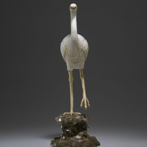 Tượng con cò trắng bằng đồng phong thủy CD967