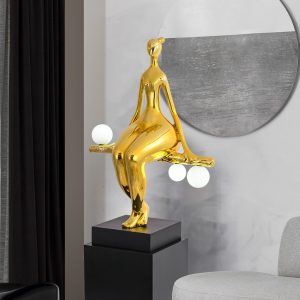 Tượng điêu khắc nghệ thuật kết hợp đèn trang trí CD1004