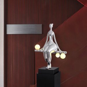 Tượng điêu khắc nghệ thuật kết hợp đèn trang trí CD1004