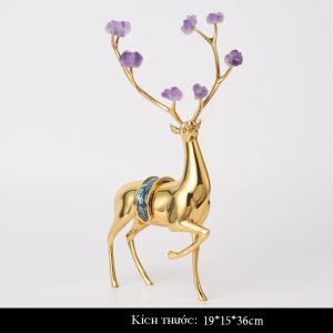 Tượng hươu nghệ thuật bằng đồng CD984