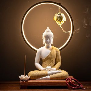 Thác khói trầm hương phật thích ca cao cấp CD2023