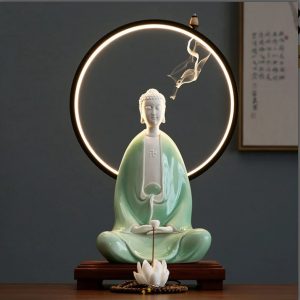 Thác khói trầm hương Phật Tây Phương Tam Thánh