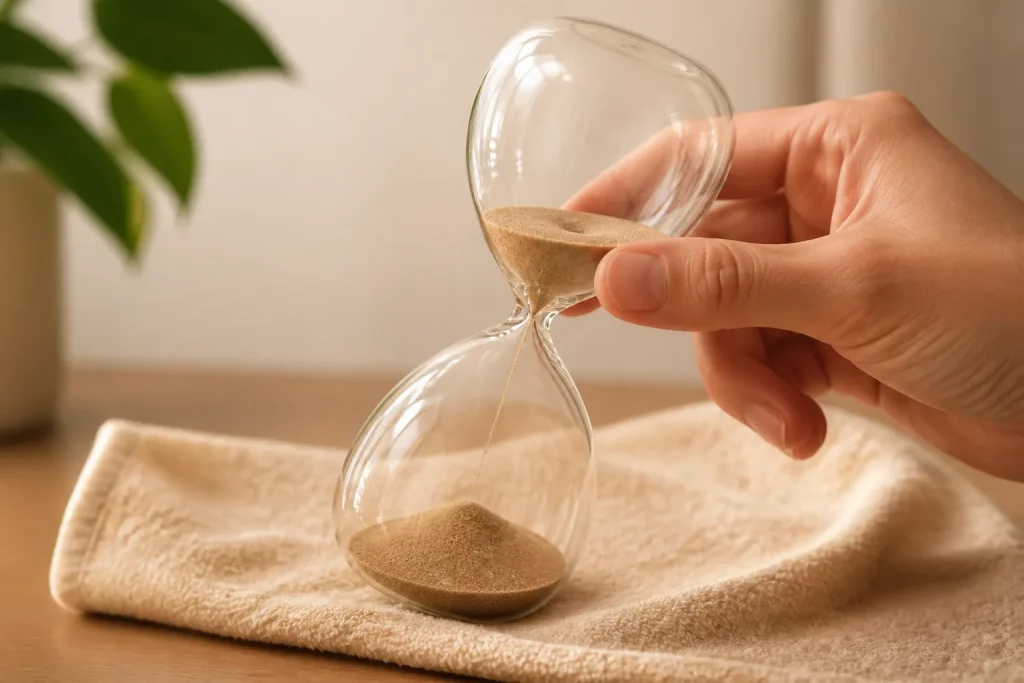 Kiểm tra đồng hồ cát bị tắc trên bề mặt lót mềm