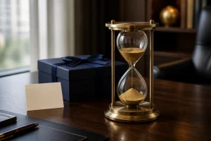 Đồng hồ cát sang trọng trong hộp quà tặng sếp