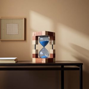 Đồng Hồ Cát Khung Gỗ Hình Khối
